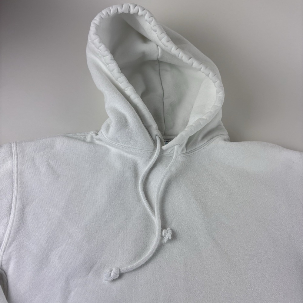 TNA Sweatfleece Cozy Fleece Pullover Hoodie White Womens XS Boyfriend Fit‎ - Picture 2 of 11